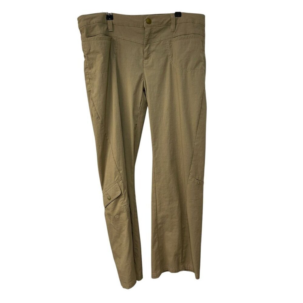 Athleta Tan Dipper Cargo Pants Women’s Size 14 Hiking Active Nylon 683761
